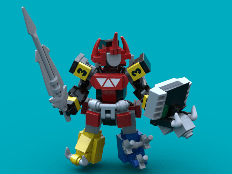 LEGO Power Rangers chibi mega dinozord