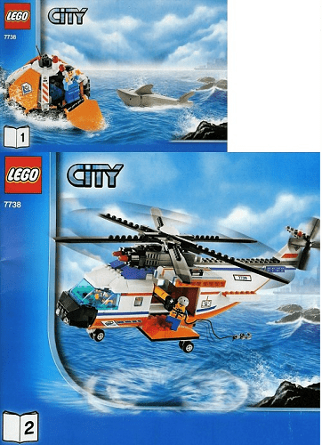 LEGO coast guard helicopter and life raft Set 7738