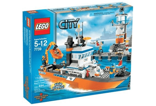 Lego 7739 city coast guard patrol boat and tower