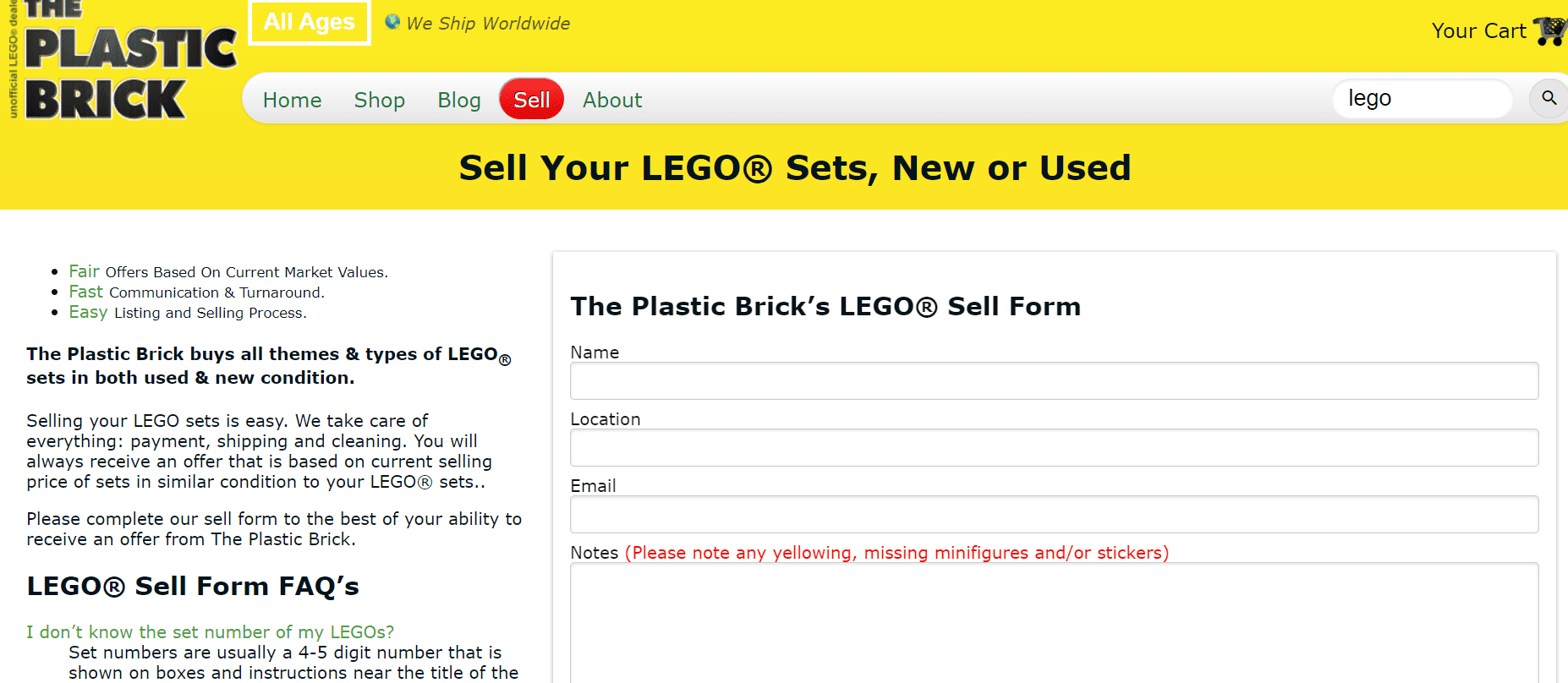 the plastic brick Where to Sell LEGOs Online